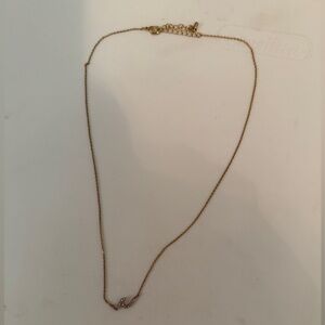 Gold Crystal Wave Necklace